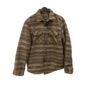 Jachs New York Men's Size M Green Patterned Sherpa Lined Shacket